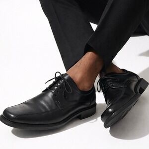 ECCO‎ Mens Helsinki Plain Toe Derby Leather Dress Shoes Black EU 43 US 10